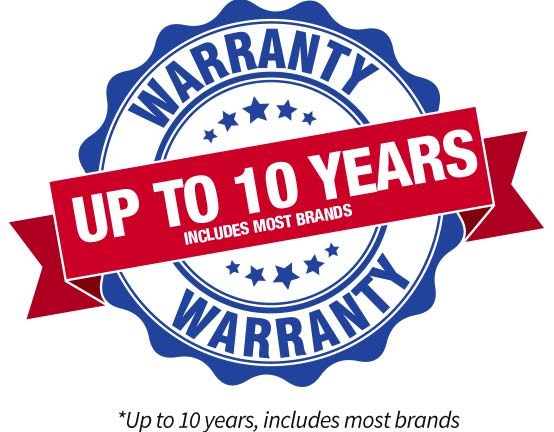 Up to 10 years warranty